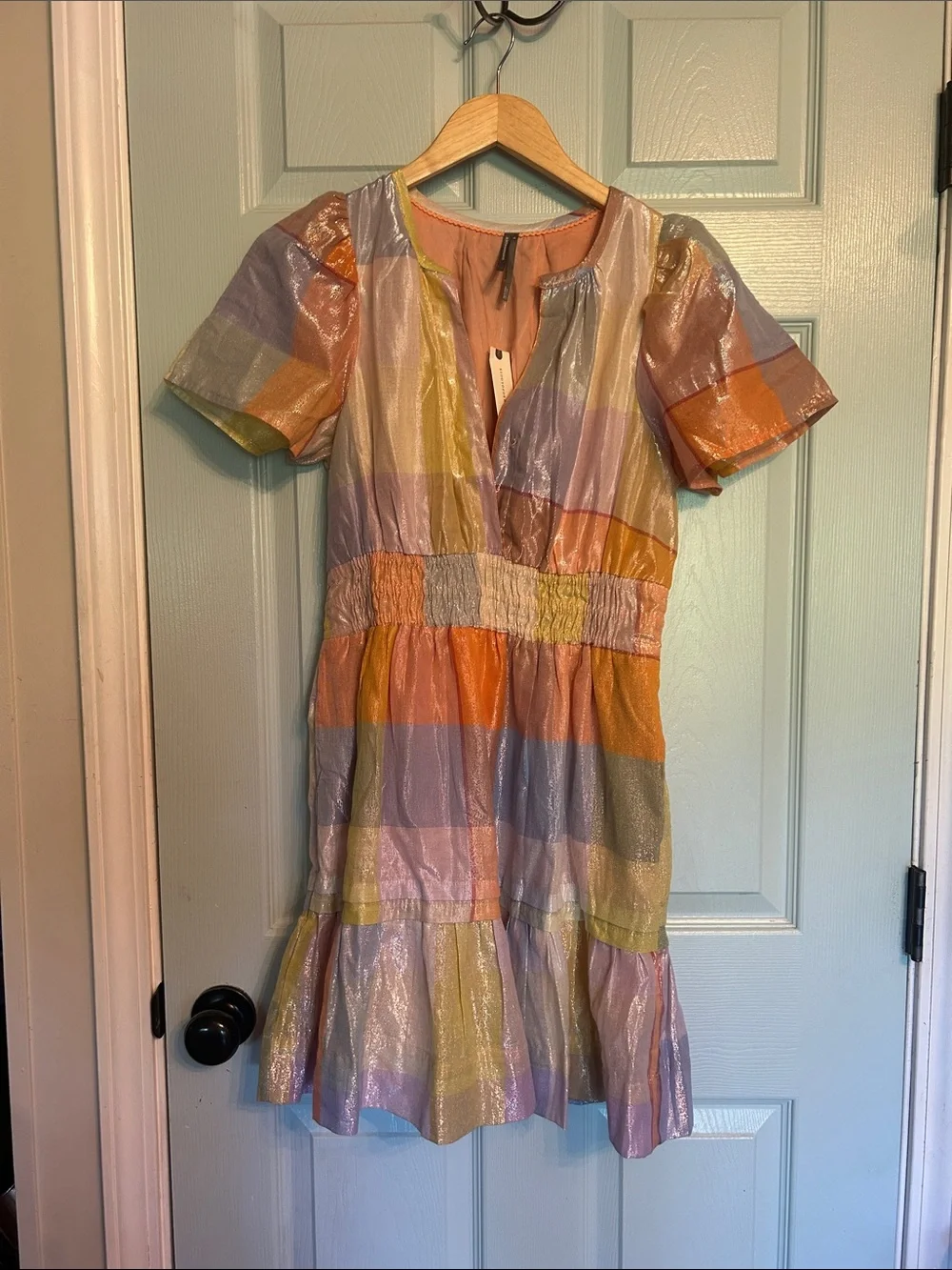 Anthropologie The Somerset Mini Dress: Metallic Edition